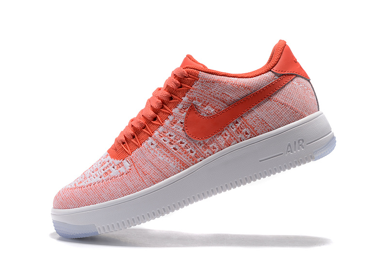 air force 1 flyknit femme orange et blanche,air force one nike femme